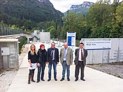 El consejero Esparza ha visitado las instalaciones de las depuradoras en Burgui y Uztarroz