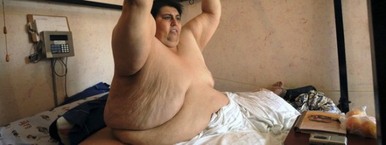 Manuel Uribe, considerado el hombre más obeso del mundo, en una imagen de archivo del año 2008.  Monica Rueda - AP