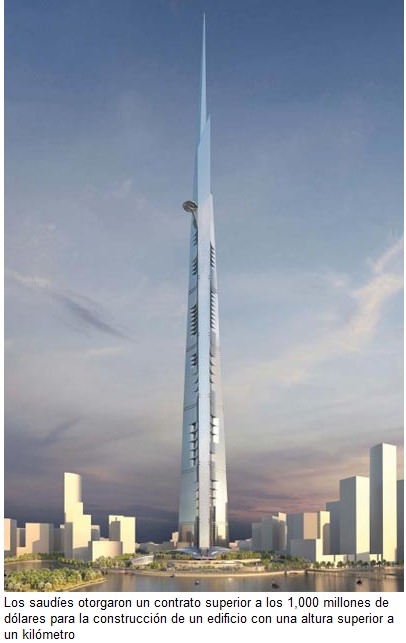 El edificio más alto del mundo se construirá en Arabia Saudita: un kilometro de altura