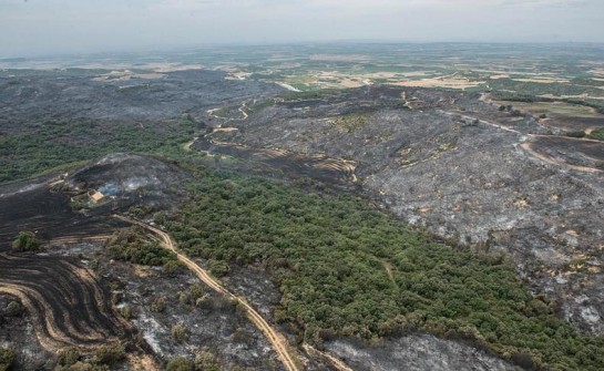 Desactivado el nivel 2 de alerta en el incendio próximo a Ujué