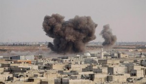 Aviones de combate de las fuerzas de la coalición internacional atacaron posiciones del grupo terrorista Estado Islámico.