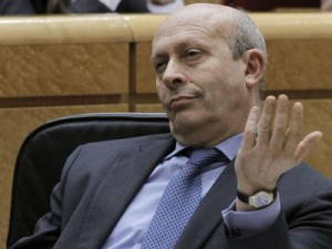 El ministro de Educación, José Ignacio Wert, en el Senado.