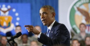 El presidente estadounidense, Barack Obama en la base aérea de MacDill de Tampa, en Florida
