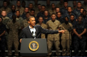 Obama se dirige a las tropas