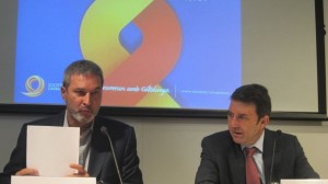 El presidente de la Sociedad Civil Catalana, Josep Ramon Bosch (izda)