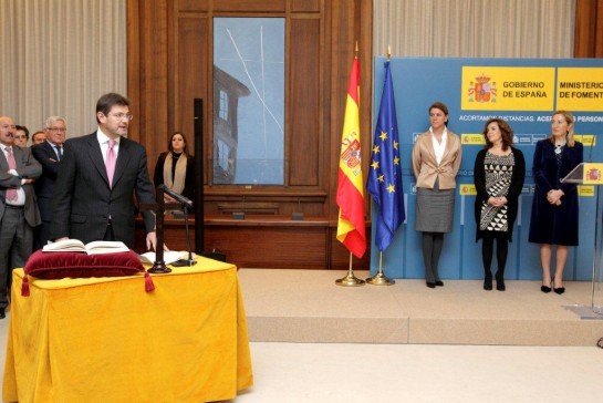 Rafael Catalá en el acto de toma de posesión en el Ministerio de Fomento.