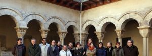 Parlamentarios visitan las obras del claustro de la Catedral de Tudela