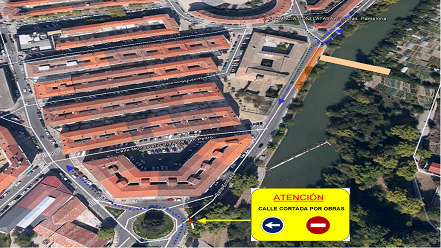 A partir de mañana jueves, se cortará la circulación rodada y peatonal en la calle Errotazar