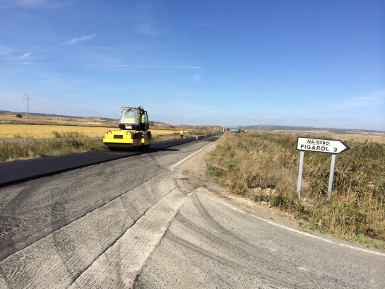 Concluyen las obras de mejora en la A-68, N-128 y travesía de Olave con un coste de casi dos millones