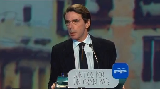 Aznar en la convención del PP y ante Rajoy pregunta 