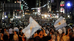 Manifestación contra presidenta argentina Kirchner