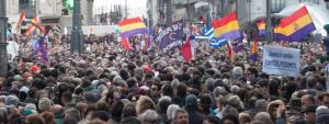 Podemos se manifiesta en Madrid de forma mul