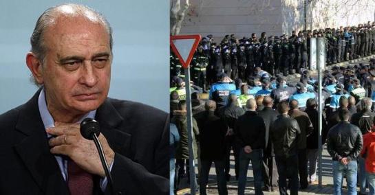 Cientos de policías reprochan a Fernández Díaz su indiferencia ante la muerte del agente arrojado a las vías y critican la ausencia del ministro