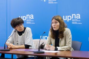 Paz Francés, a la derecha, y Soledad Barber, en la presentación de las jornadas.