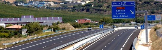 Cerrado por obras el enlace de Legarda y Uterga en la Autovía del Camino (A-12)