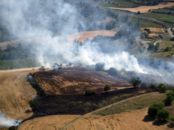 La ANE pide precaución ante el elevado riesgo de incendio forestal, sobre todo en la zona norte de Navarra