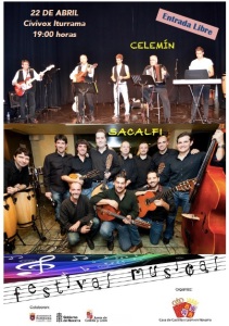 AGENDA: 22 de abril, Civivox Iturrama de Pamplona, Concierto Celemín y Sacalfi (XXIV Semana Cultural Castilla-León)