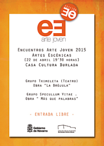 Cartel de la final de Artes Escénicas.Burlada