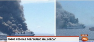 Incendio ferry en mallorca Sorrabento