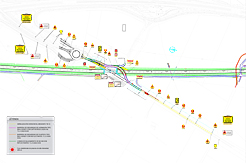 Desvío provisional en la N-113 en Valtierra para el montaje de una estructura metálica