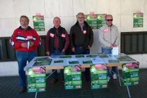 La Federación de Pensionistas y Jubilados de CCOO recoge firmas contra la pobreza energética
