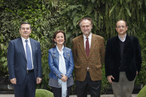 De izda a dcha. Juan Manuel Mora, Concepción Naval, Víctor Pérez-Díaz y Juan Carlos Rodríguez