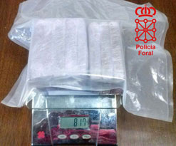 La Policía Foral detiene a tres hombres acusados de tráfico de drogas