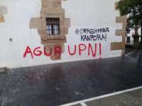 UPN condena las pintadas aparecidas en casa de Goicoechea y la 