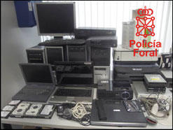 La Policía Foral detiene en Tudela al responsable de numerosos robos en la zona y se incauta de abundantes objetos 