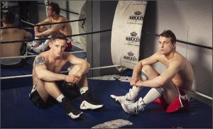 De izda a dcha. Denis y Artem Sukhanov