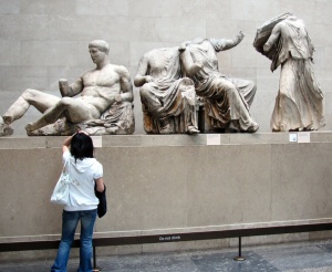 Esculturas del Partenon de Atenas en el Museo Británico de Londres.