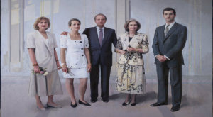 "La Familia de Juan Carlos I", de Antonio López, en el Salón de Alabarderos del Palacio Real