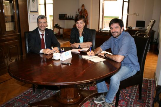 El Alcalde de Tudela recibe al Rector de la UPNA