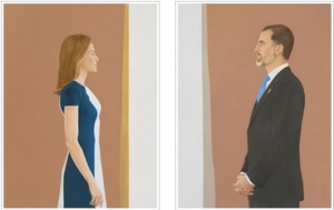 Retratos don Felipe y dña letizia
