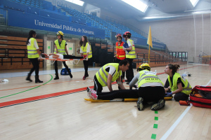 Simulacro enfermería interior pabellon