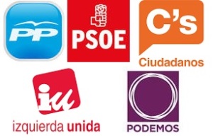 logos pp psoe izquierda ciudadanos podemos