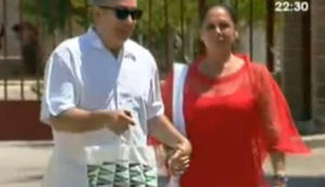 Isabel Pantoja, en el momento de abandonar la prisión. TVE