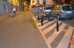 Un herido grave en Cascante al salirse de la vía la motocicleta que conducía