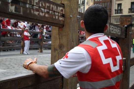 Cruz Roja atiende a 68 personas tras el tercer encierro de Sanfermines