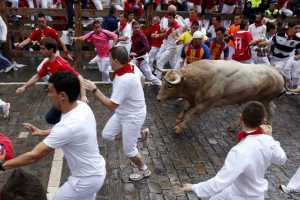 Relación heridos en los encierros de San Fermín. Hoy cinco corredores trasladados al CHN