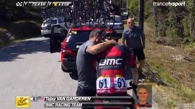 Van Garderen abandona y abre la vía del podio a Valverde y Contador