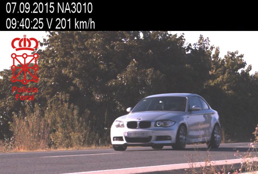 Imputado en Ablitas un vecino de la Ribera por circular a 201 km/h en una carretera limitada a 100