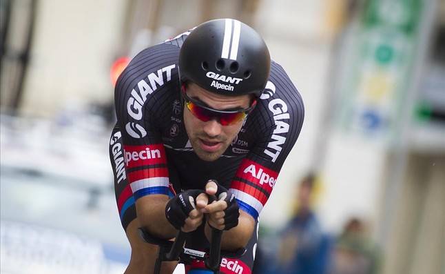Dumoulin logra el liderato en la crono de Burgos