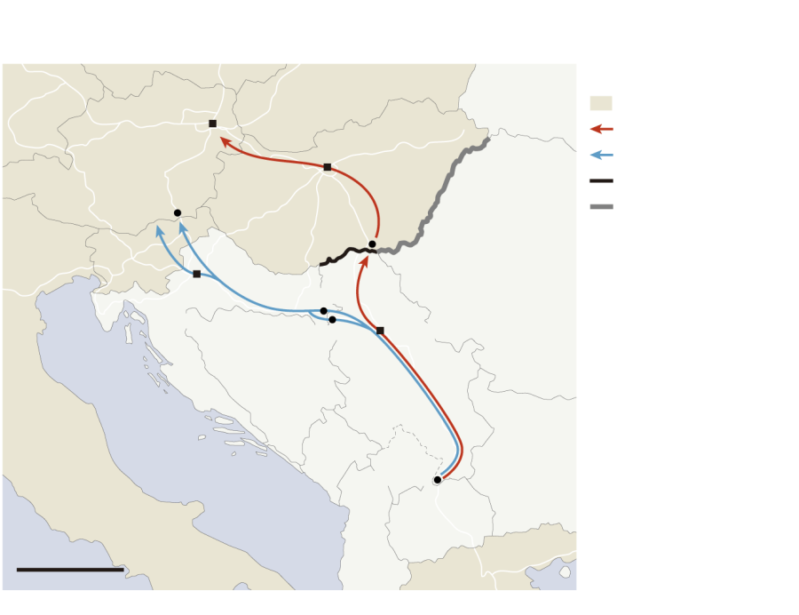 Miles de refugiados llegan a Croacia en un día por la nueva ruta hacia Alemania