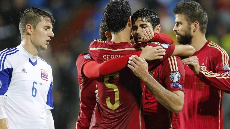 4-0. España sella el pase a la Eurocopa con goleada
