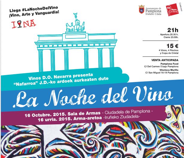 AGENDA: 16 de octubre, en Ciudadela de Pamplona, 'La noche del vino'