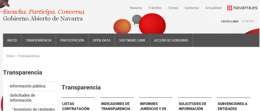 El gobierno de Navarra no ha hecho públicas sus retribuciones y patrimonio