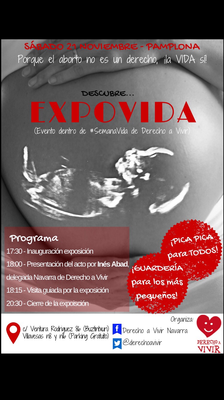 AGENDA: 21 de noviembre, en Buztinchuri de Pamplona, 'Expo-Vida'