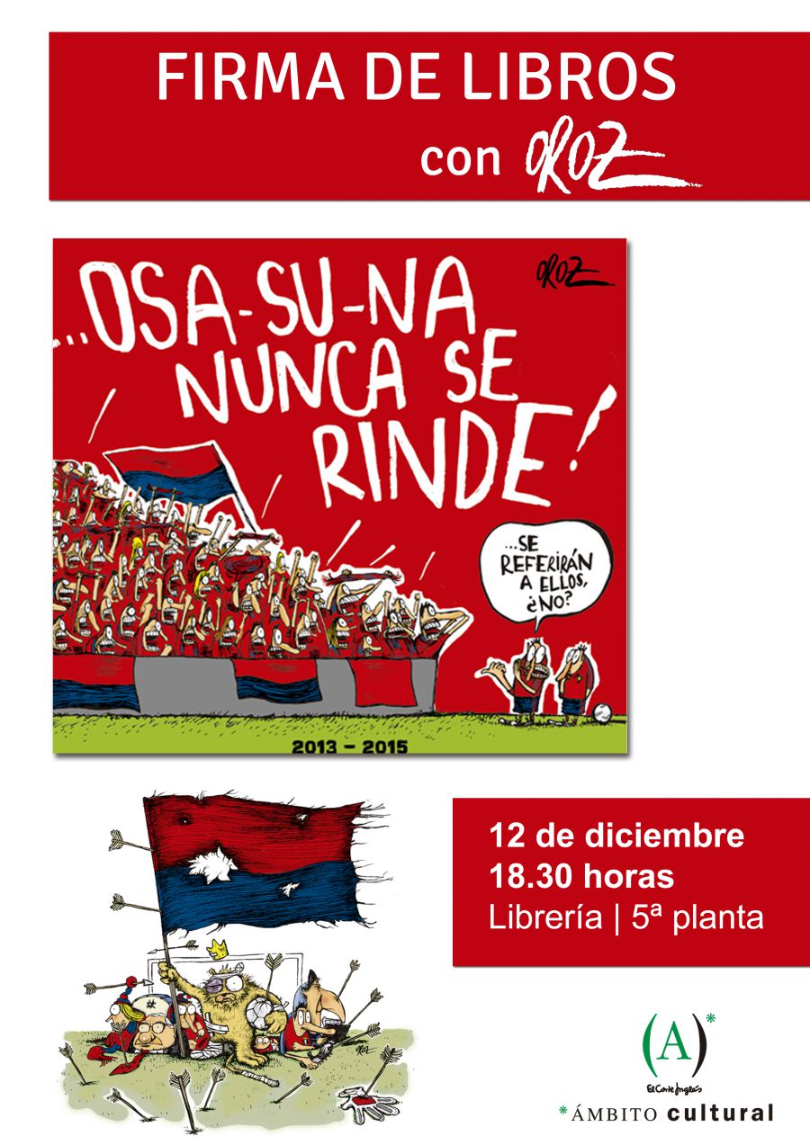 AGENDA: 12 de diciembre, El Corte Inglés, Firma libro de César Oroz