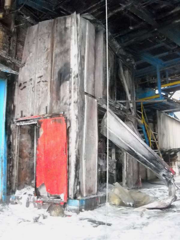 Un incendio afecta a un almacén de la empresa Timac Agro, de Lodosa